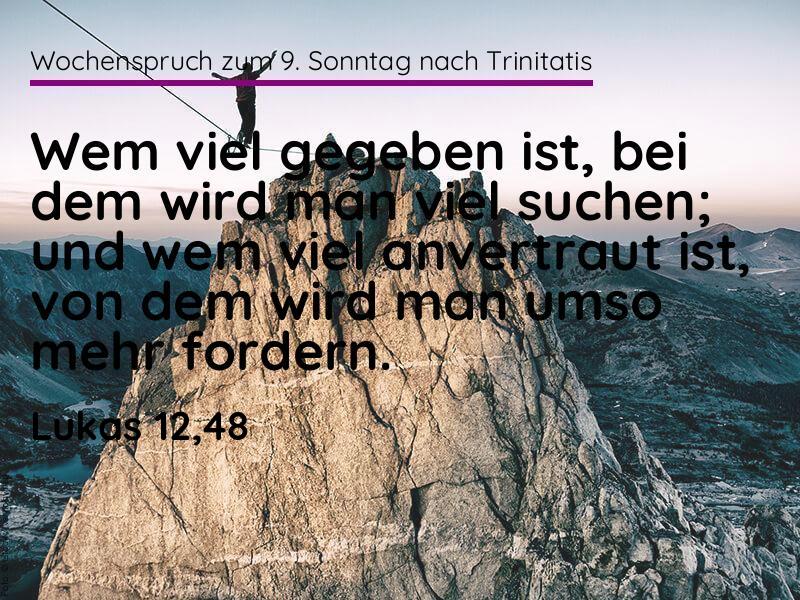 9. Sonntag nach Trinitatis