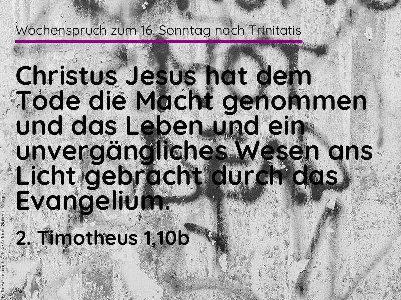 16. Sonntag nach Trinitatis
